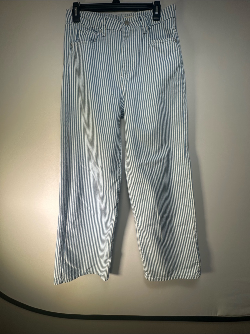 Blank NYC Blue and White Striped Jeans